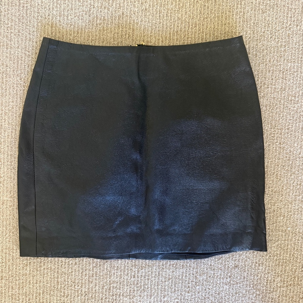 Black leather skirt - ARE YOU AM I